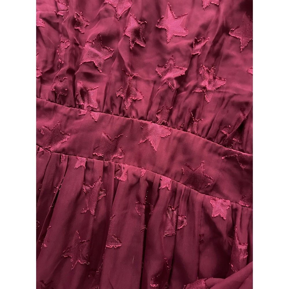 Torrid Midi Clip Dot Chiffon Tiered Dress Plus Size 0 L 12 #D13886 NWT - Picture 5 of 6